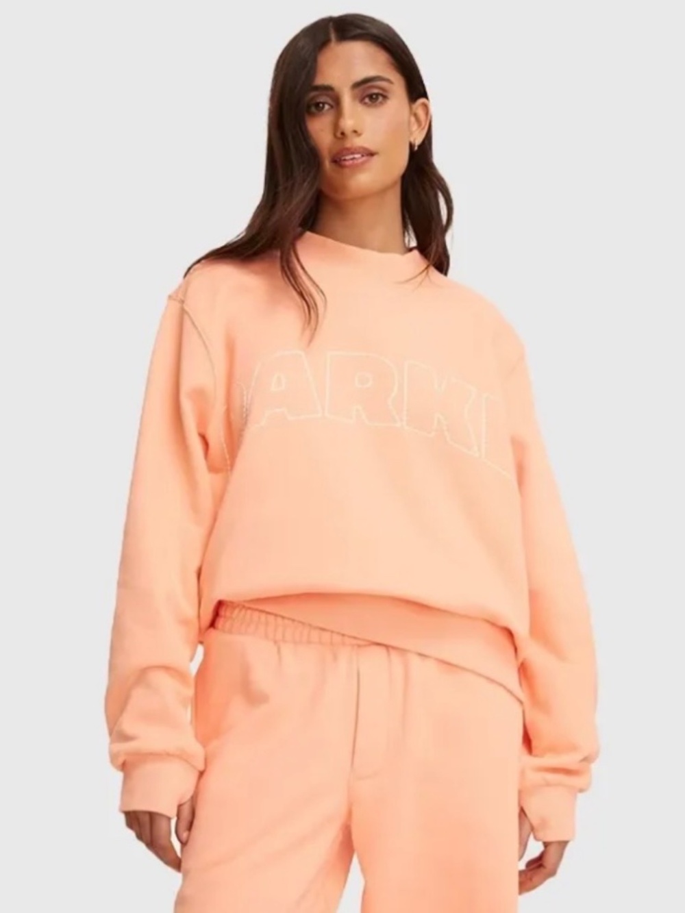 Parke x Target Mockneck Pullover Sweatshirt Orange Peach L/XL NWT
